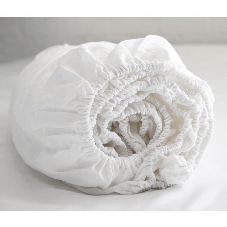 Husa pat cu elastic pentru saltea 160x200x20cm+ 2 fete perna 50x70cm bambac ranforce Alb - imagine 2