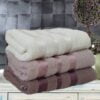 Set 3 prosoape baie Maya, bumbac 100%, dimensiune 50x80cm, culoare crem, yvoire, maro