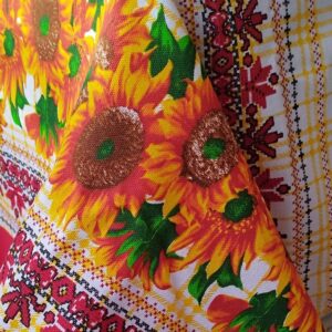 Fata de masa din bumbac, cu motive traditionale 160x160 cm cod0012 - imagine 3