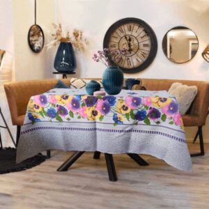 Fata de masa din bumbac, cu motive traditionale 160x160 cm cod0011