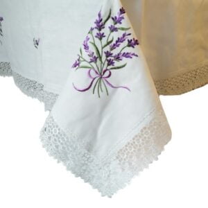 Fata de masa din bumbac, cu dantela Special Events 130x180 cm cod003