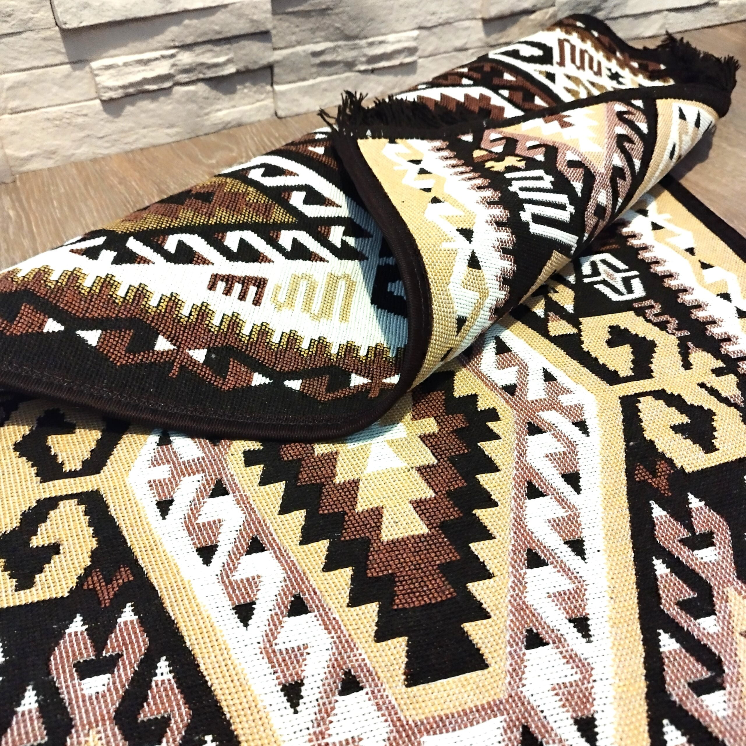 1+1 Covoare traditionale, cu doua fete, dimensiunea 60x90cm+80x150cm H&H34 - imagine 4
