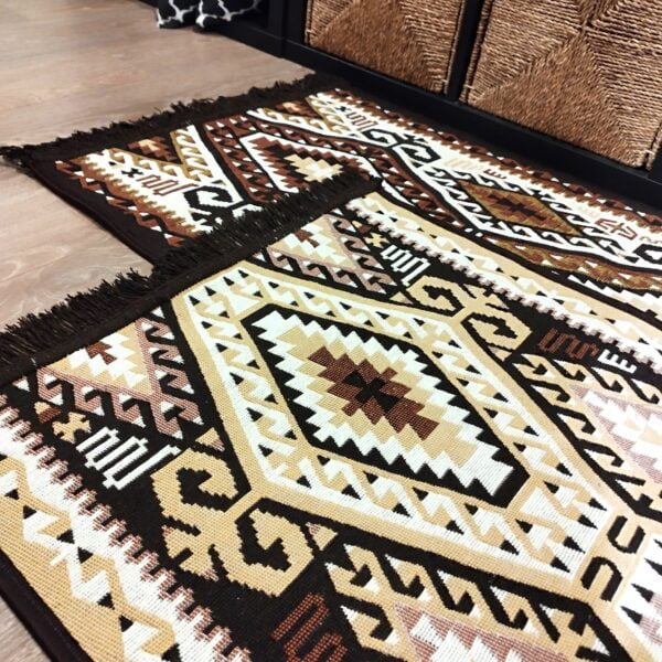 1+1 Covoare traditionale, cu doua fete, dimensiunea 60x90cm+80x150cm H&H34
