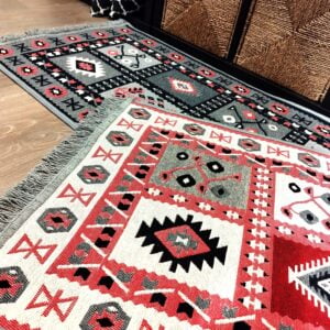 1+1 Covoare traditionale, cu doua fete, dimensiunea 60x90cm+ 120x180cm H&H46