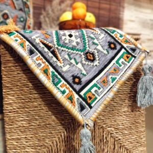 Obiect decorativ, cu 3 buzunare, model traditional Gri TR05 - imagine 2