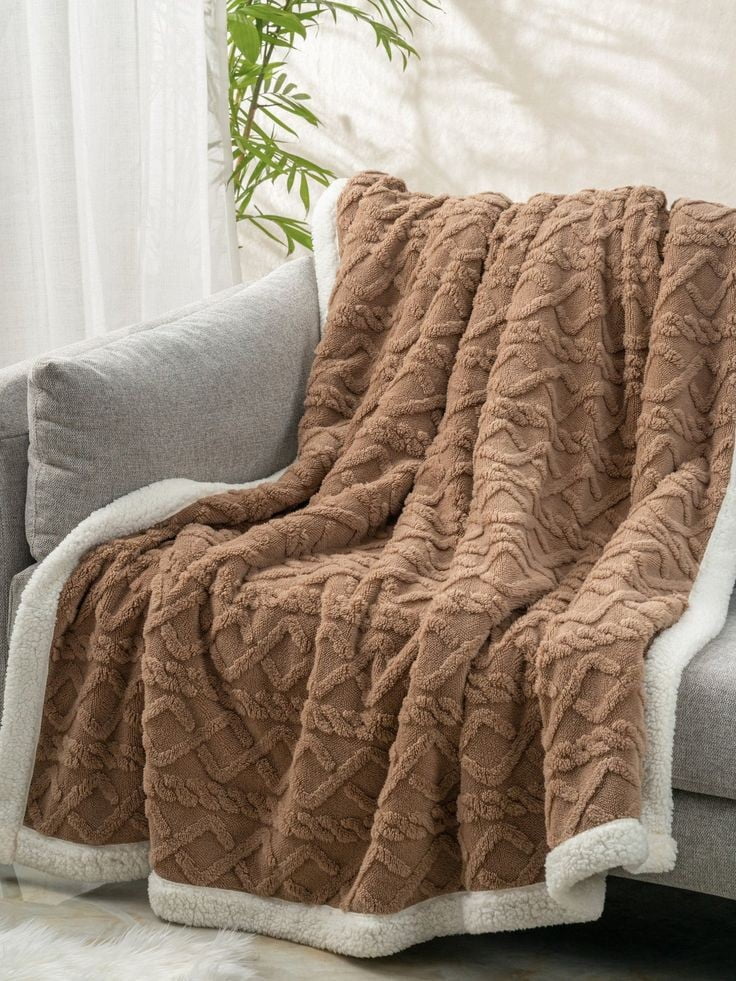 Patura calduroasa, cu Blanita Cocolino 200x230cm -BROWN