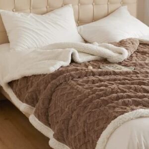 Patura calduroasa, cu Blanita Cocolino 200x230cm -BROWN - imagine 4