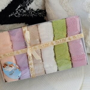 Set 6 prosoape pentru maini, bumbac 100%, dimensiune 30x50cm Pastel03