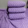 Set 4 prosoape baie , bumbac 100%, dimensiune 50x100cm Waves LILA