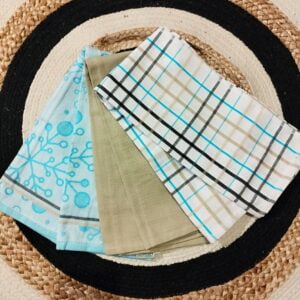 Set 3 prosoape pentru bucatarie (cu snur pentru agatare), bumbac 100%, dimensiune 50x70cm PB001