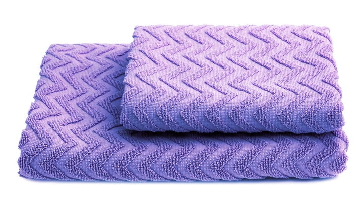 Set 2 prosoape baie , bumbac 100%, dimensiune 50x100cm Waves LILA - imagine 3