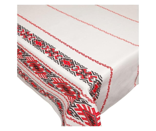 Fata de masa din bumbac, cu motive traditionale 125x150cm cod019