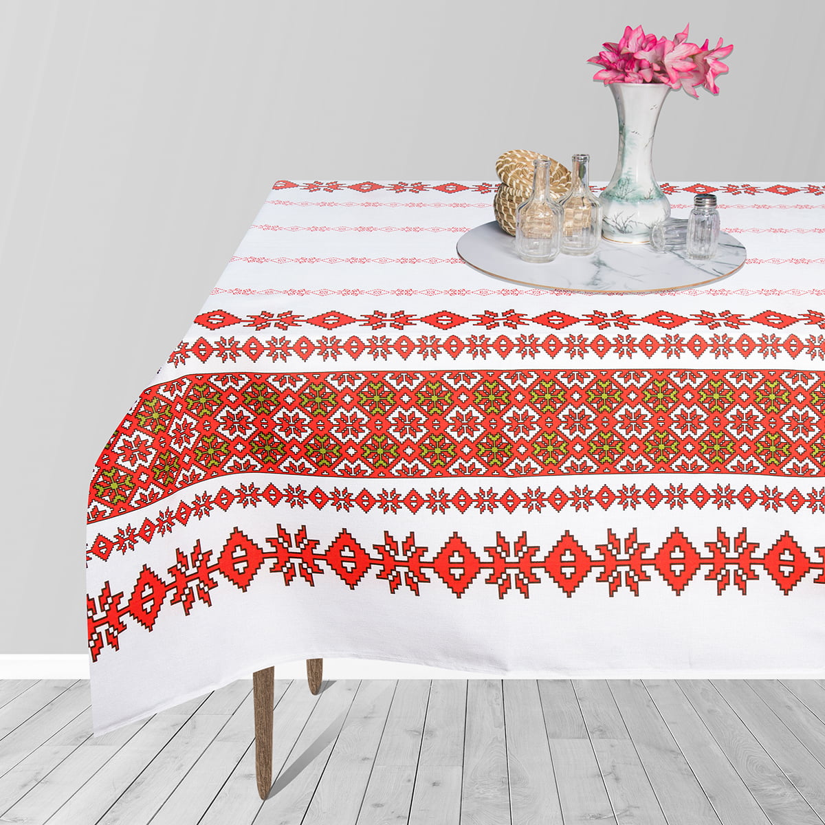 Fata de masa din bumbac 100%, dimensiune 125x150 cm cod027B
