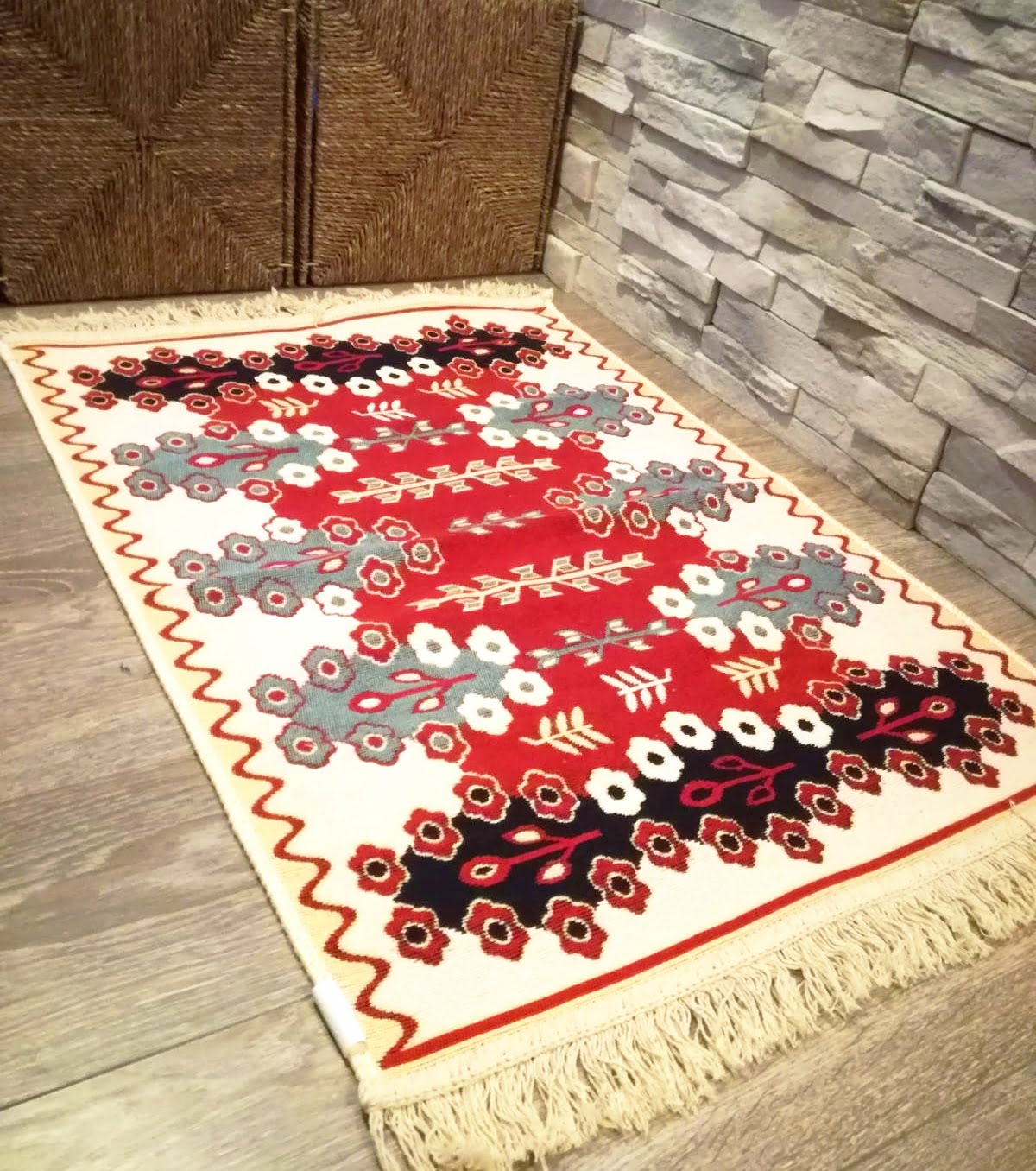 Covor traditional, cu doua fete, dimensiunea 60x90cm COTON03 - imagine 3