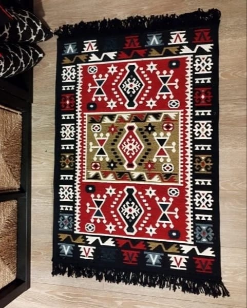 Covor traditional, cu doua fete, dimensiunea 80x120cm H&H21A - imagine 6