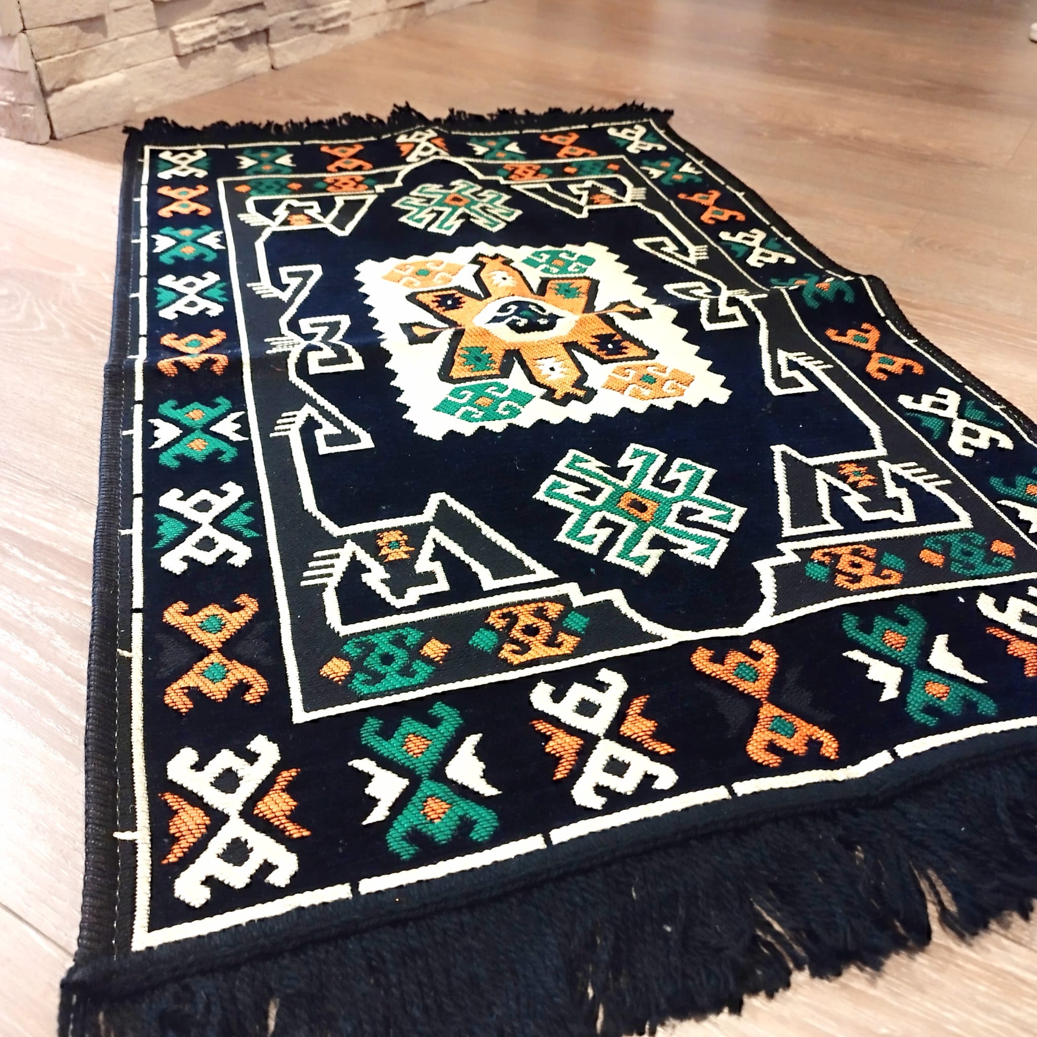 Covor model geometric, cu doua fete, dimensiunea 60x90cm GM03 - imagine 3