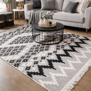 Covor traditional, cu doua fete, dimensiunea 80x200cm  COTON06C - imagine 2
