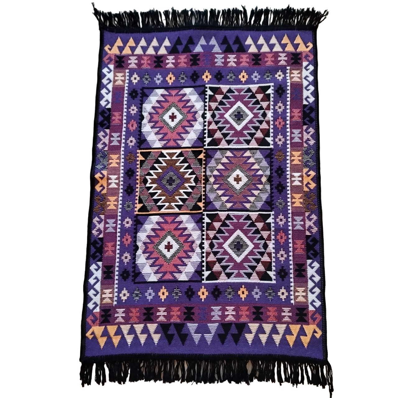 Covor model geometric, cu doua fete, dimensiunea 60x90cm GM02