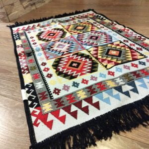 Covor model geometric, cu doua fete, dimensiunea 60x90cm  GM04 - imagine 4