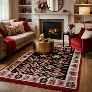 Covor tesut, cu doua fete, dimensiunea 160x250cm  H&H112