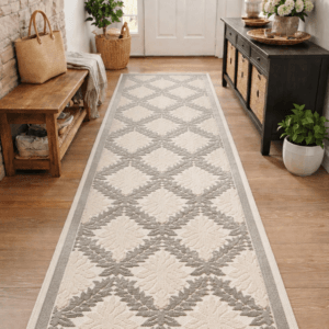 Covor tesut bumbac, dimensiunea 80x300cm Capucino, cod CB227