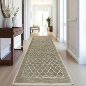 Covor tesut bumbac, dimensiunea 80x300cm Capucino, cod CB228