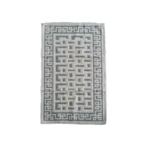 Covor tesut bumbac, dimensiunea 80x200cm gri si alb, cod CB09D - imagine 3