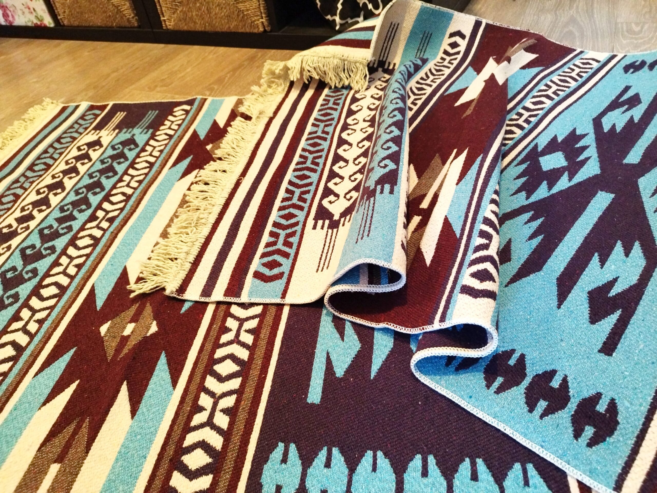 Covor tesut, cu doua fete, dimensiunea 80x200cm H&H304 - imagine 2