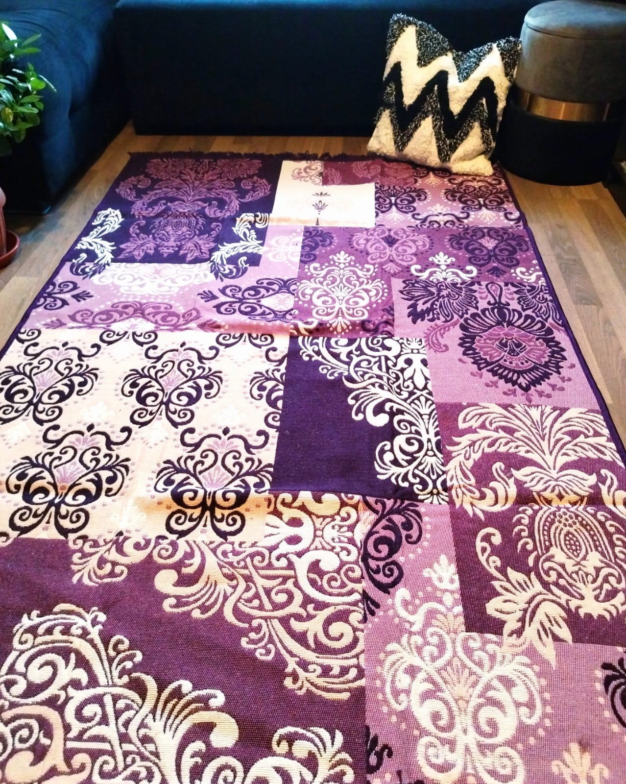 Covor tesut cu doua fete, dimensiunea 140x215cm H&H67A - imagine 5