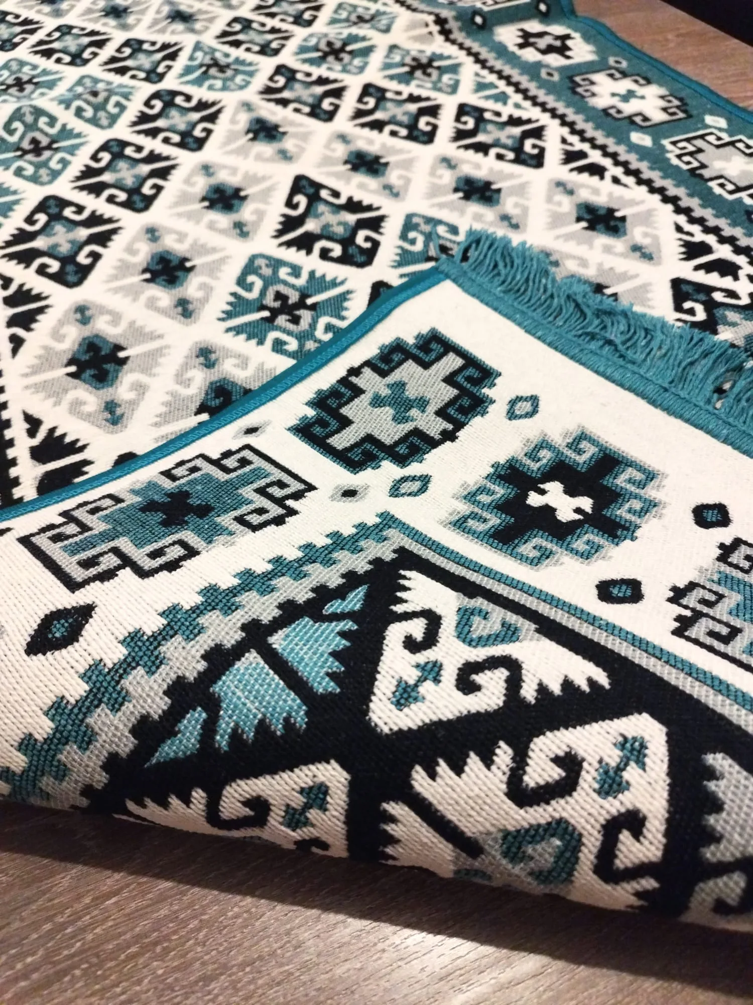 Covor tesut, cu doua fete, dimensiunea 80x150cm H&H303 - imagine 2