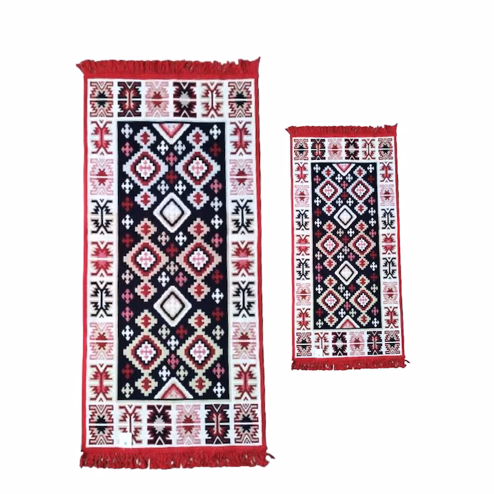 1+1 Set Covoare tesute, cu doua fete, dimensiunea 60x90cm+80x200cm H&H112S
