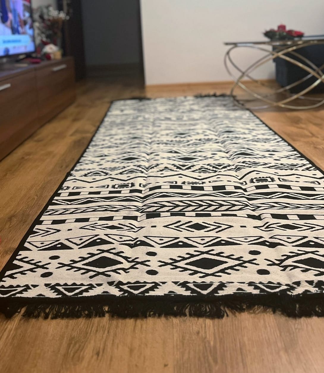 Covor tesut, cu doua fete, dimensiunea 100x300cm H&H118 - imagine 2