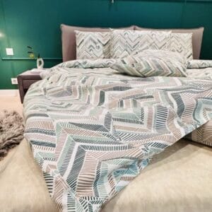 Lenjerie de pat dublu, ranforce bumbac 100% Julie 009 - imagine 2
