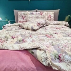 Lenjerie de pat dublu, ranforce bumbac 100% Julie 003
