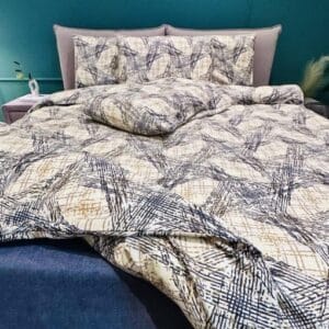 Lenjerie de pat dublu, ranforce bumbac 100% Julie 005