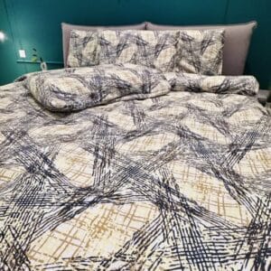 Lenjerie de pat dublu, ranforce bumbac 100% Julie 005 - imagine 2