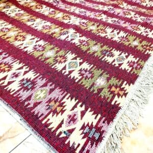 Covor traditional, dimensiunea 300x400cm, Rosu si crem, model Rustic