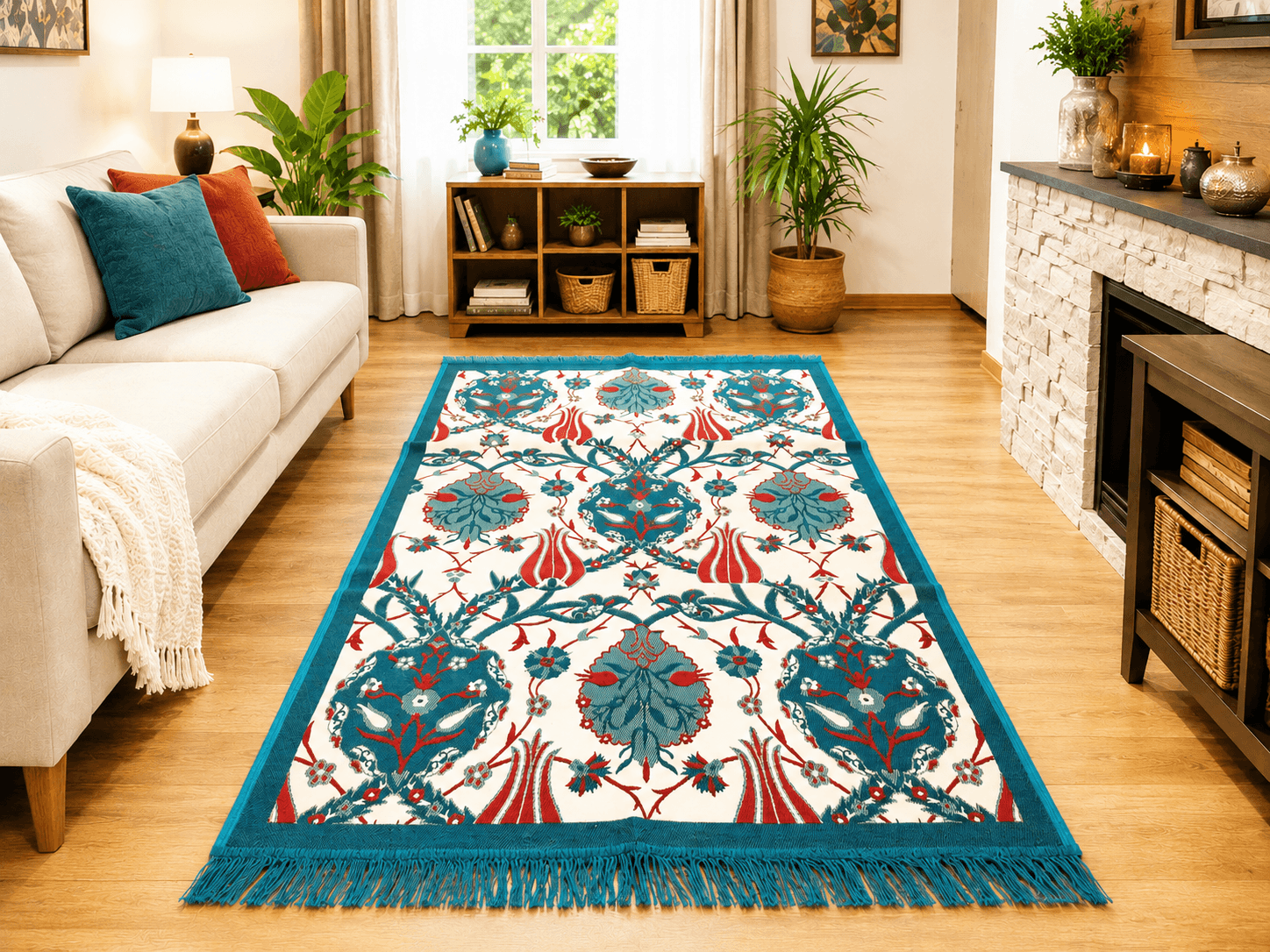 Covor tesut, cu doua fete, dimensiunea 80x150cm H&H101