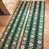 1+1 Covoare traditionale, cu doua fete, dimensiunea 60x300cm, verde si crem, model RUSTIC 2