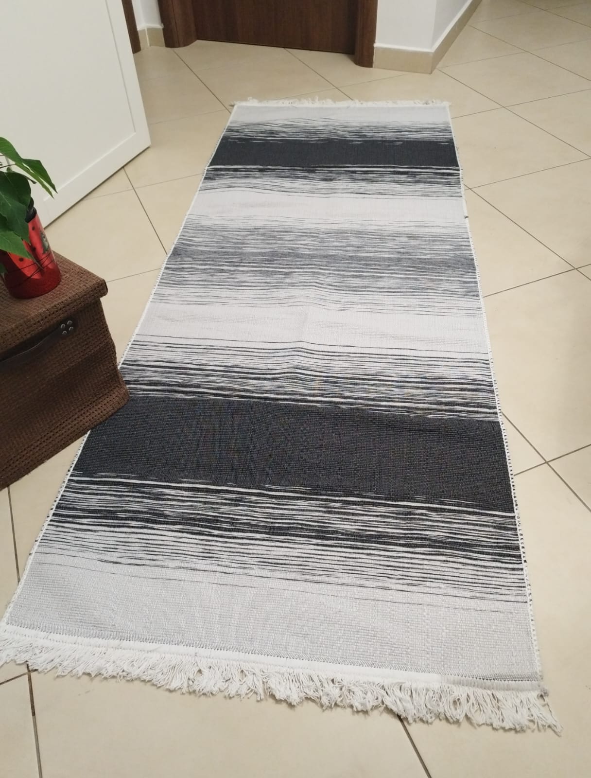 Covor traditional, cu doua fete, dimensiunea 80x200cm COTON09B - imagine 2