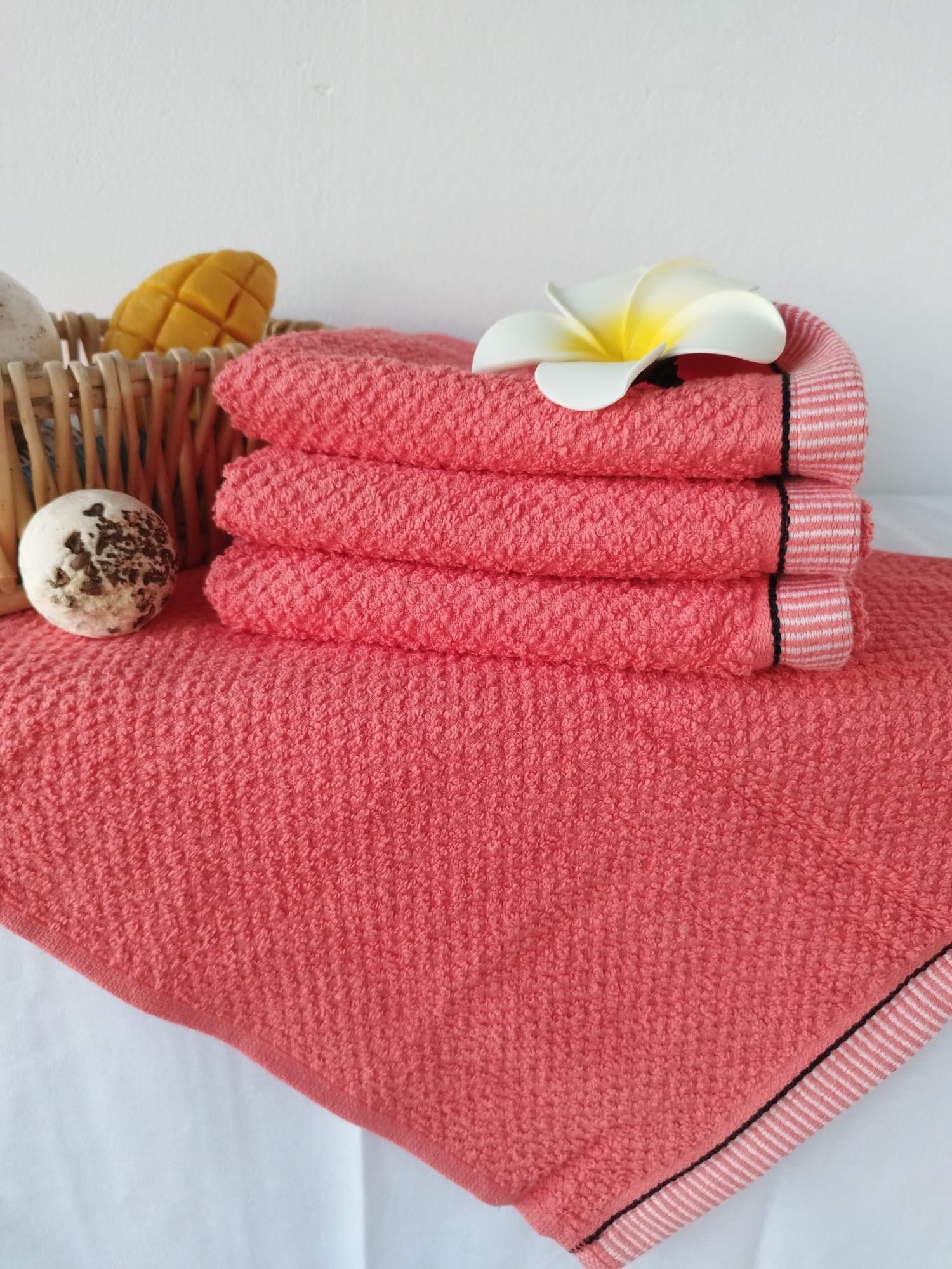 Set 4 prosoape pentru maini, bumbac 100%, dimensiune 30x50cm Orange