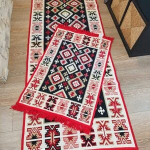 1+1 Set Covoare tesute, cu doua fete, dimensiunea 60x90cm+60x120cm  H&H112S