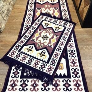 Alternative view of 1+1 Set Covoare tesute, cu doua fete, dimensiunea 60x90cm+80x200cm  H&H107