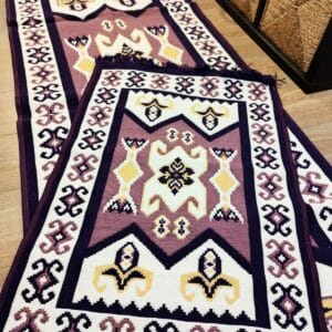 1+1 Set Covoare tesute, cu doua fete, dimensiunea 60x90cm+80x200cm  H&H107