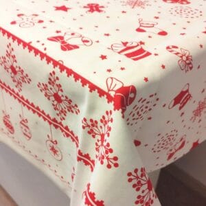 Fata de masa Craciun, din bumbac, dimensiune 150×180 cm Christmas 27 - imagine 2
