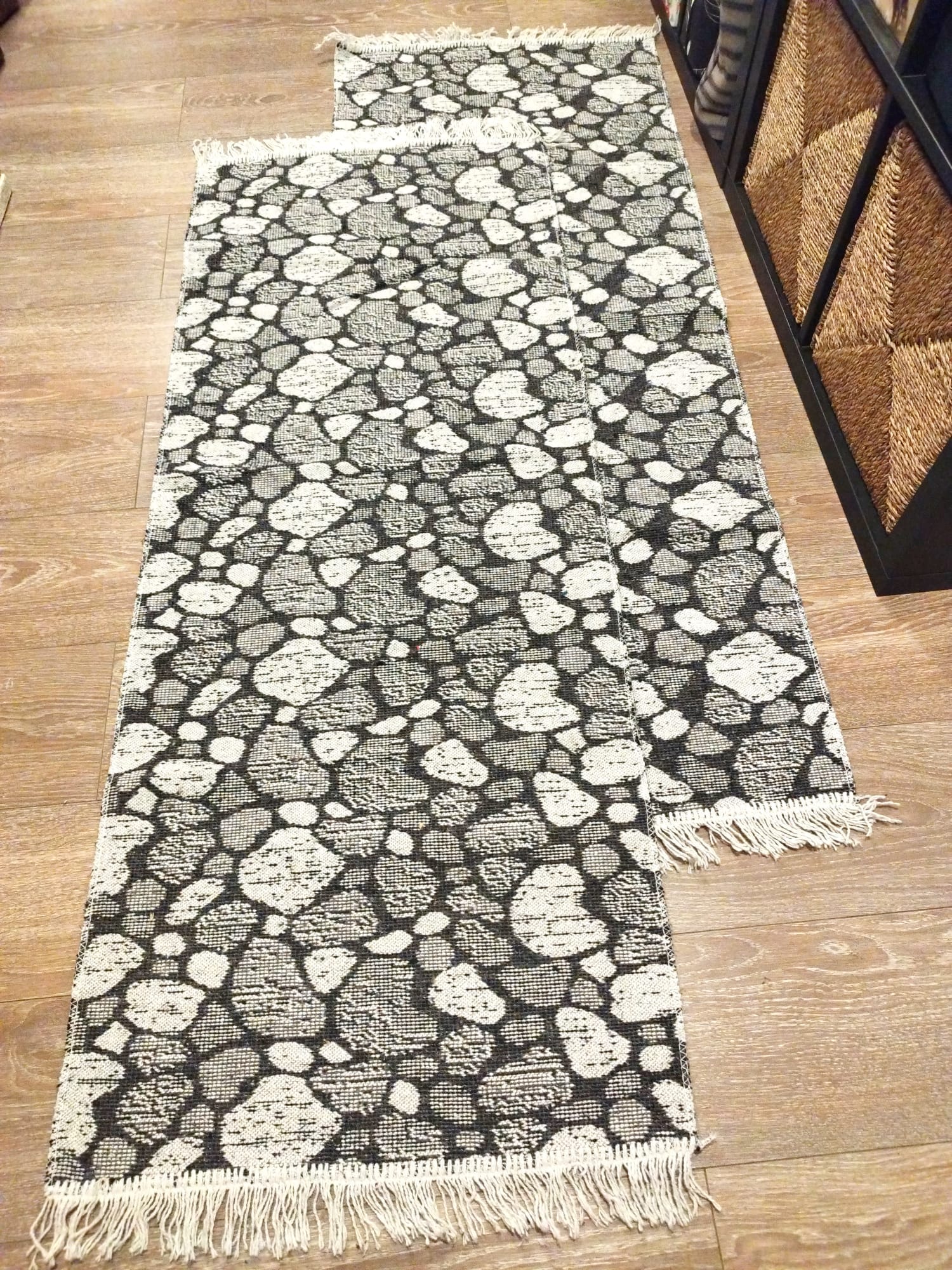 1+1 Covoare, dimensiunea 60x150cm, gri model Geometric2