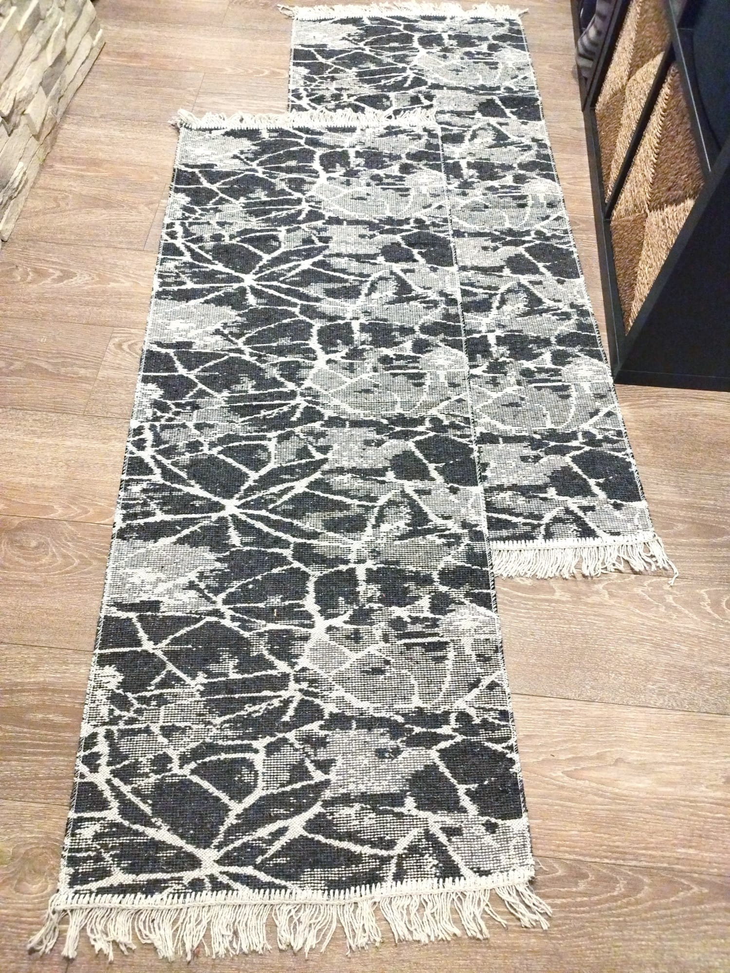 1+1 Covoare, dimensiunea 60x150cm, gri model Geometric3