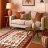 Covor traditional, cu doua fete, dimensiunea 60x120cm, mov H&H402