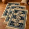 Set 3 Covoare traditionale, dimensiunea 60x90cm, albastru si crem, 001