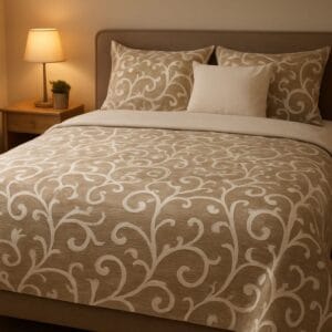 Cearsaf de pat cu tiv, din  bumbac 100%, dimensiune 220x240cm Floral 03